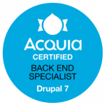 Acquia Certified Back End Specialist Drupal 7 Badge
