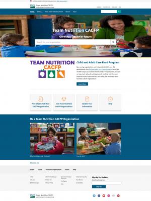 Portfolio Image for USDA Team Nutrition Portal