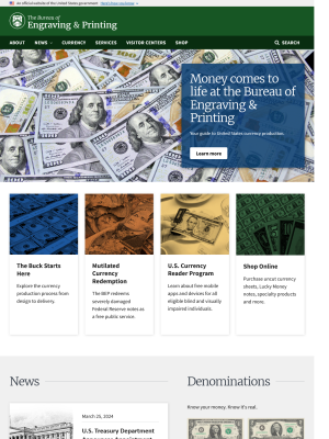 Bureau of Engraving and Printing | Moneyfactory } | WezByte